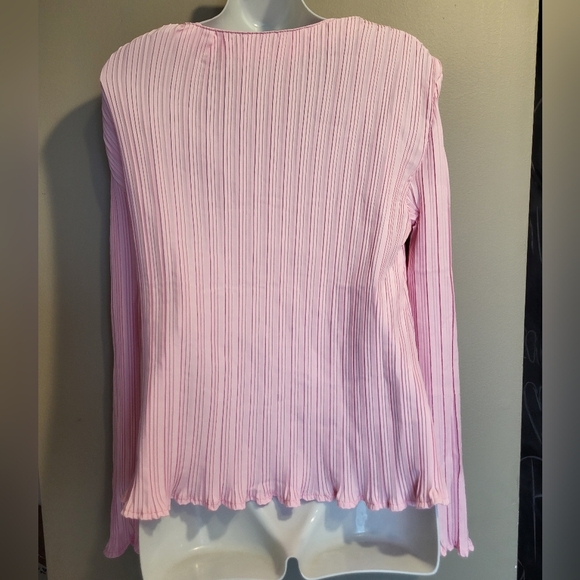 NEW Emery Rose Chic Pink Pleated Blouse, Size XS - Picture 3 of 7